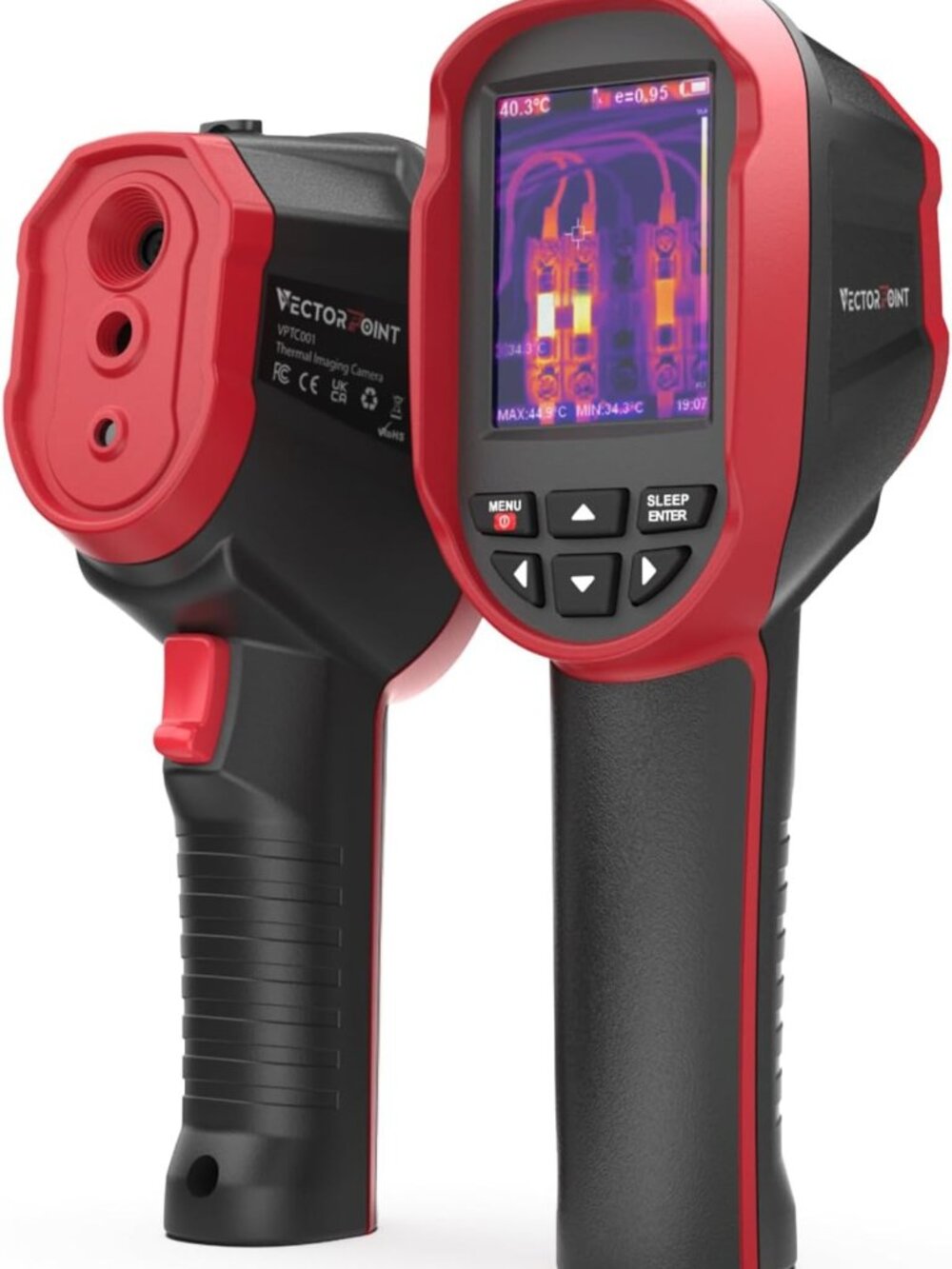 Mini Handheld Thermal Camera - 240x240 Resolution, 18-Hour Battery, Temp Alerts